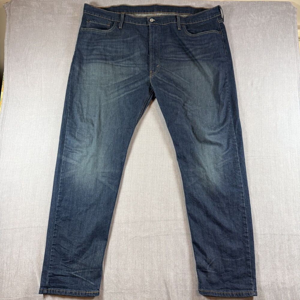 Levis 502 Regular Taper Jeans Mens 46x34 (46x32) Blue Medium Wash Denim Workwear